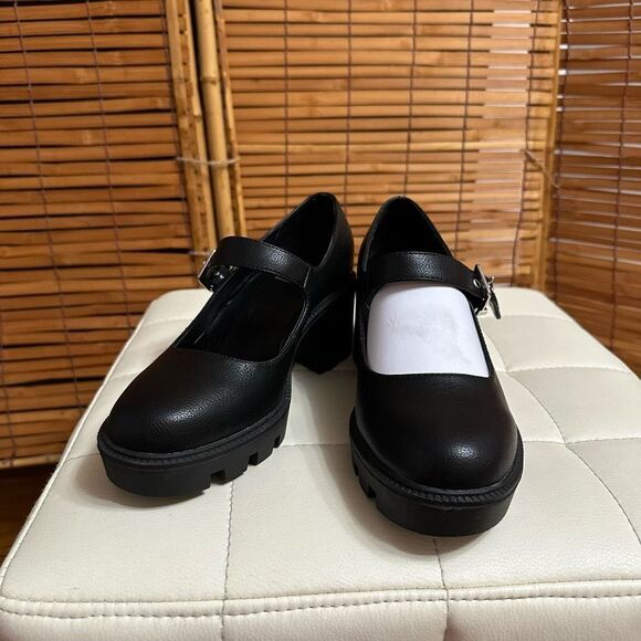 Dolce Vita Women's Nebula Chunky Platforms Mary Jane Pump Shoes Black Size 7.5 - Picture 3 of 7